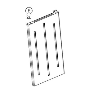 pannello laterale e per armadio rattan cm.65x45x172h cod:ferx.603472