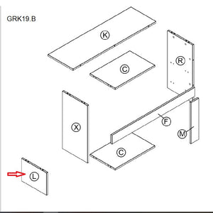 fianco l nat.grk19.b per kit parete living nat.wood/antracite cod:ferx.603485