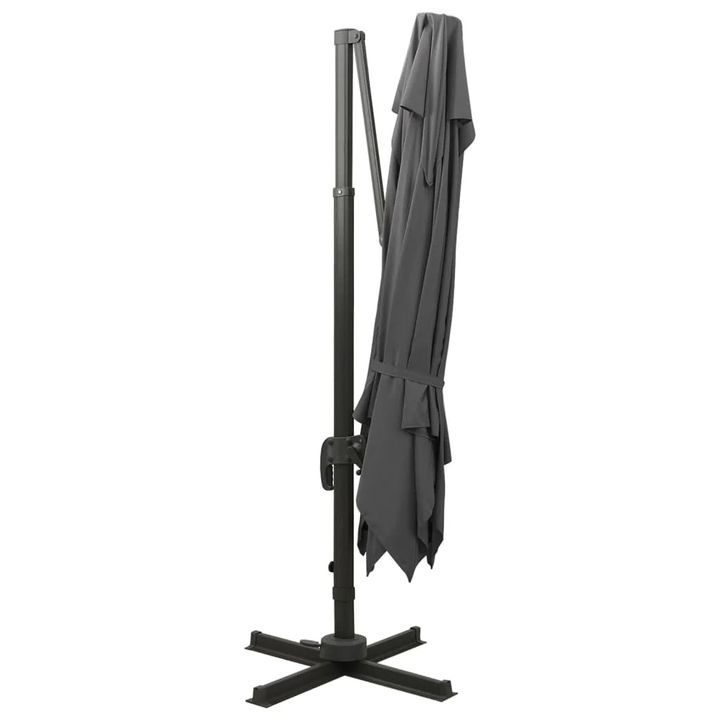 Ombrellone a braccio con doppio tetto 300 x 300 cm antracite 02_0008556