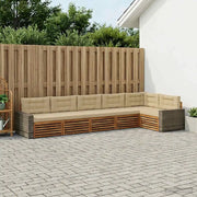 Set di divani da esterno 6 pcs Naturale e Beige 3383431