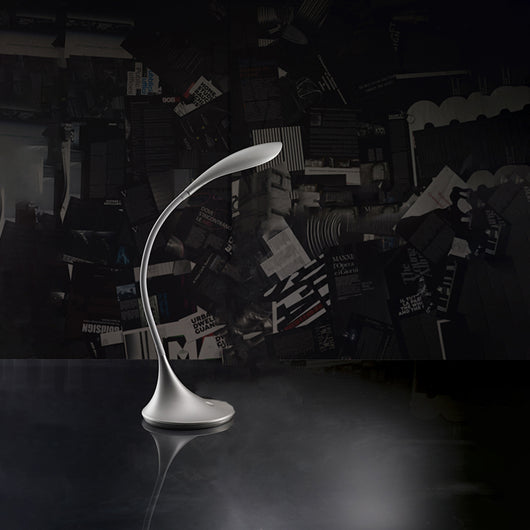 Lampada Da Scrivania Moderna Puddy Acrilico Grigio Led 4,5W 3000K