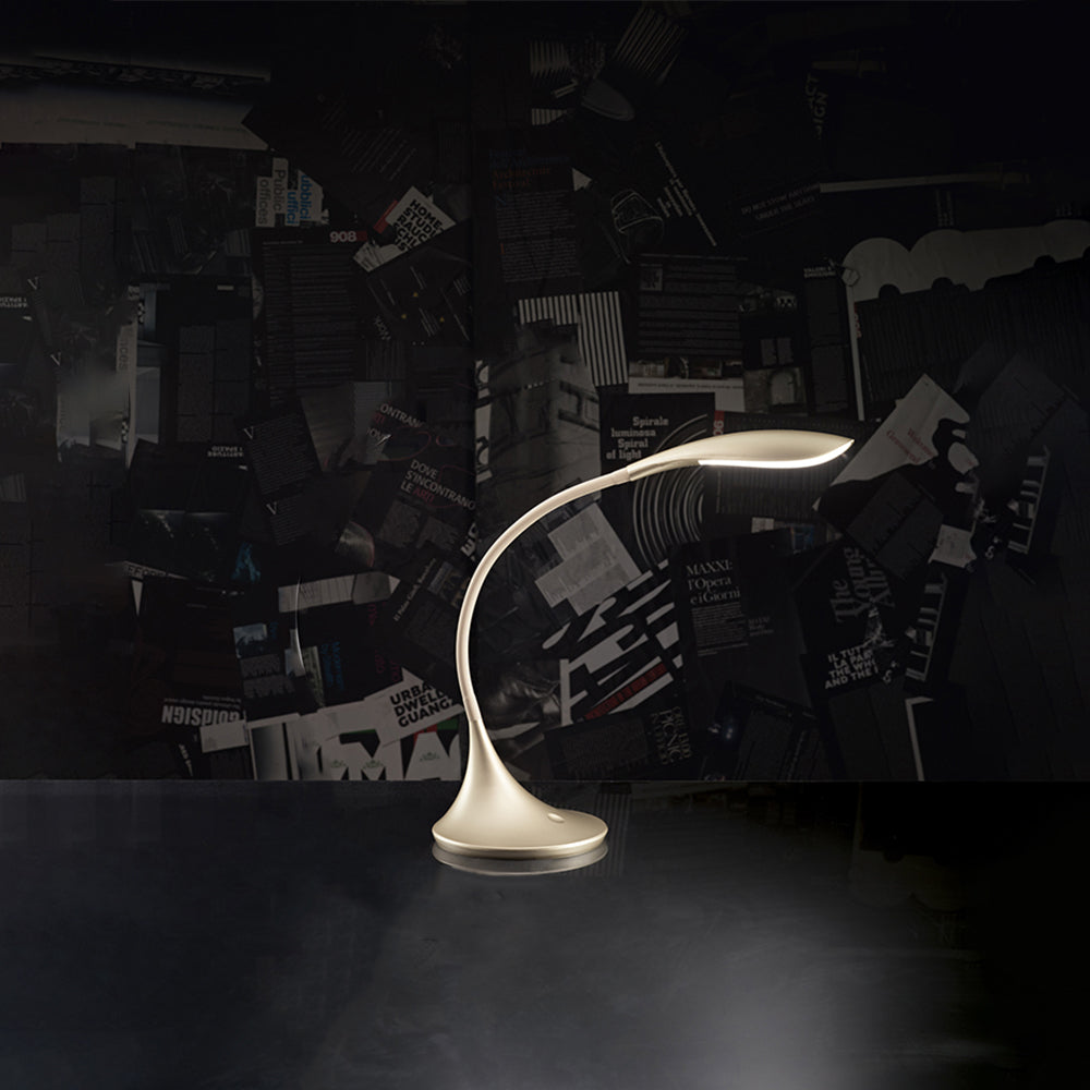 Lampada Da Scrivania Moderna Puddy Acrilico Oro Led 4,5W 3000K