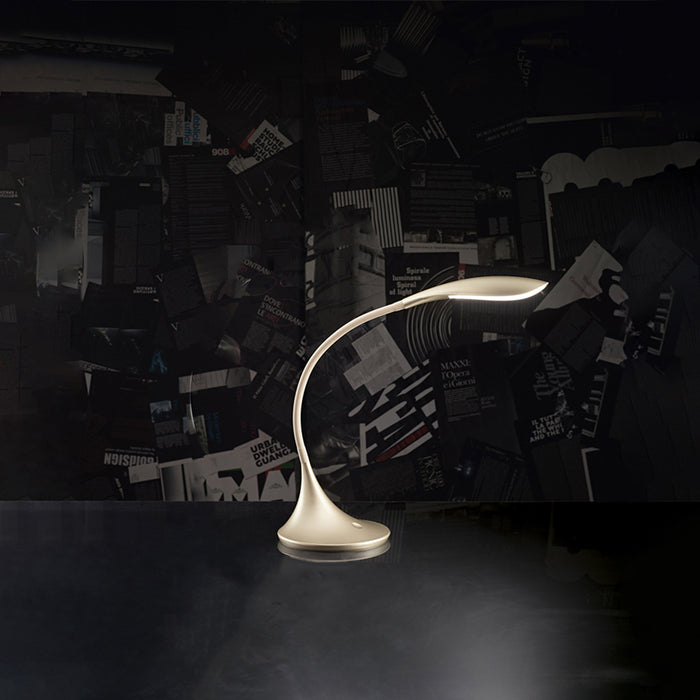 Lampada Da Scrivania Moderna Puddy Acrilico Oro Led 4,5W 3000K