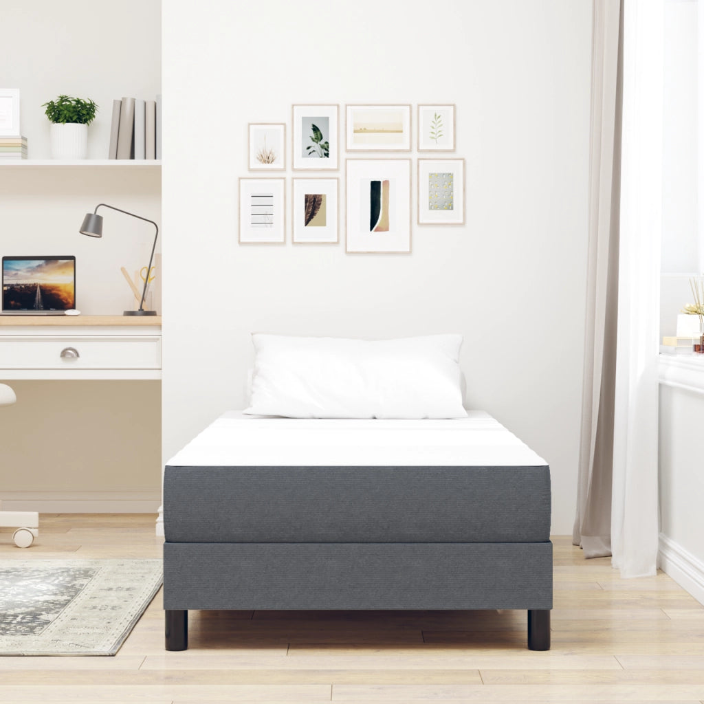 Materasso a molle insacchettate  Grigio Scuro 100x200x20 cm in Tessuto