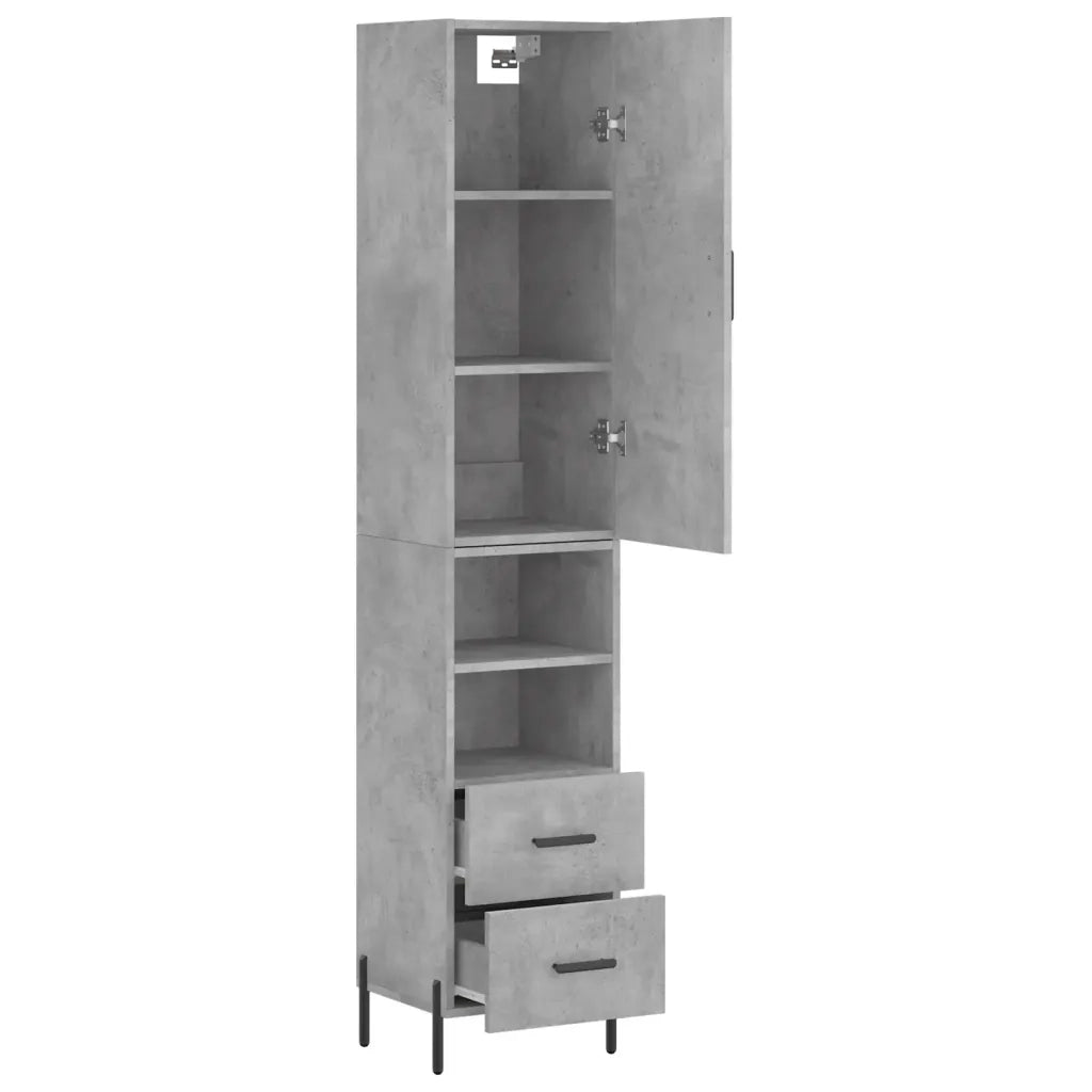 Credenza Grigio Cemento 34,5x34x180 cm in Legno Multistrato 3198925