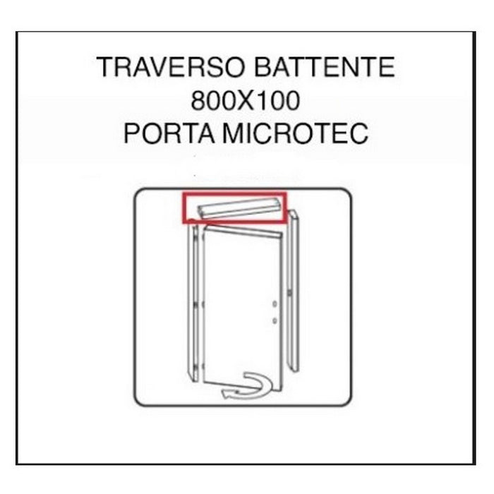 traverso battente per porta mod microtec frassino/bianco cm.210x80 cod:ferx.603515