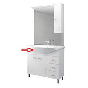 lavabo per mobile bagno bianco eva cm.105 completo cod:ferx.603538