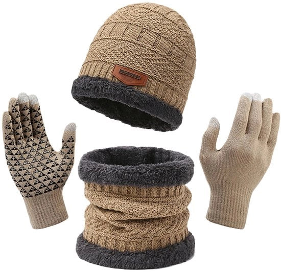 Set di Cappuccio, Sciarpa e Guanti 3-in-1 per Inverno, colore Cachi 

Modello: 
Dimensioni: 
Materiali: 
Colore: Cachi 
Peso: 
Dimensioni del pacco: 
Contenuto: 1 cappuccio, 1 sciarpa, 1 pair di guanti