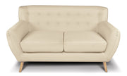 Divano 2 posti in tessuto beige dallo stile scandinavo - Emily - DI-EM112P