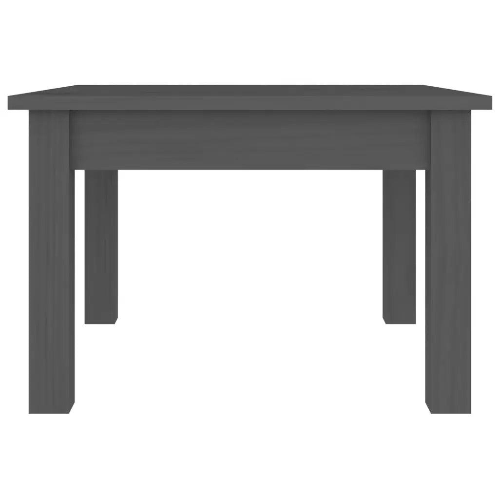 Tavolino da Salotto Grigio 45x45x30 cm Legno Massello di Pino 814226