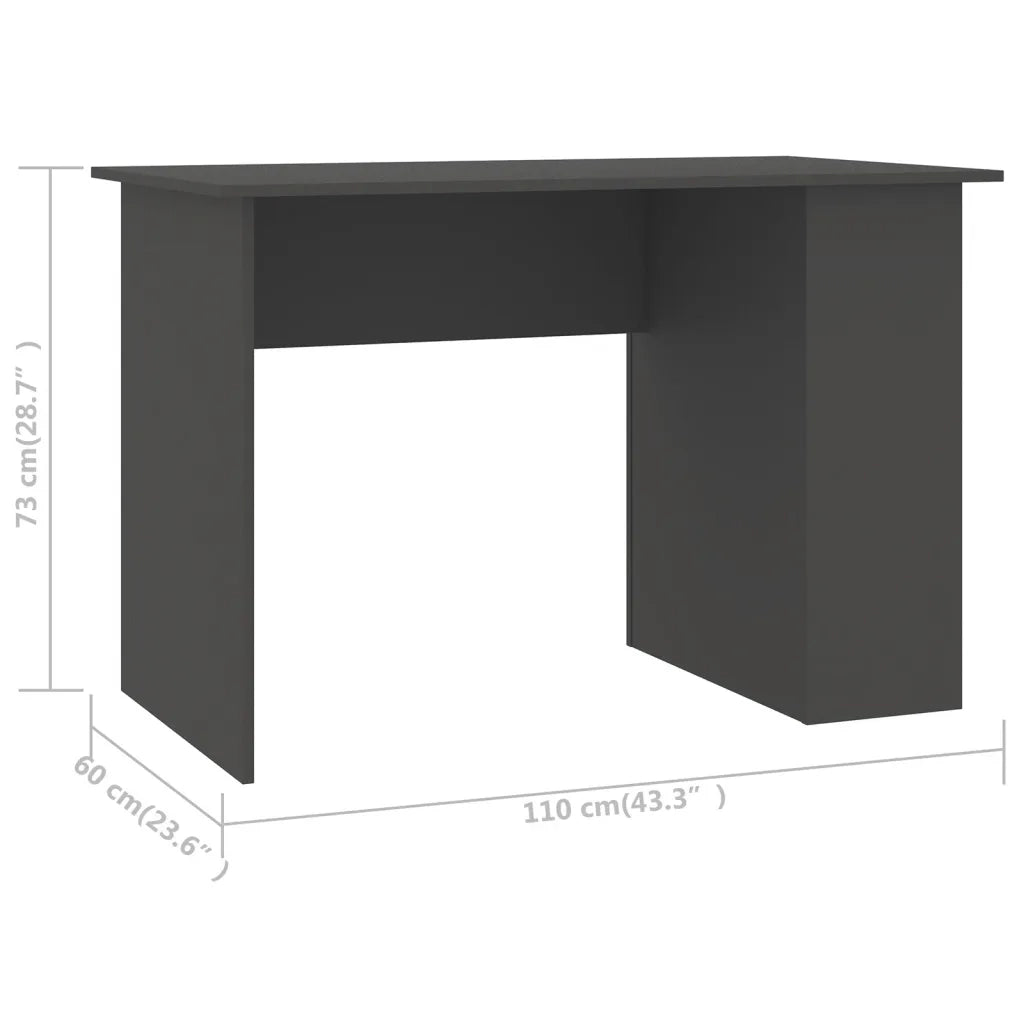 Scrivania Grigia 110x60x73 cm in Truciolato cod mxl 55132