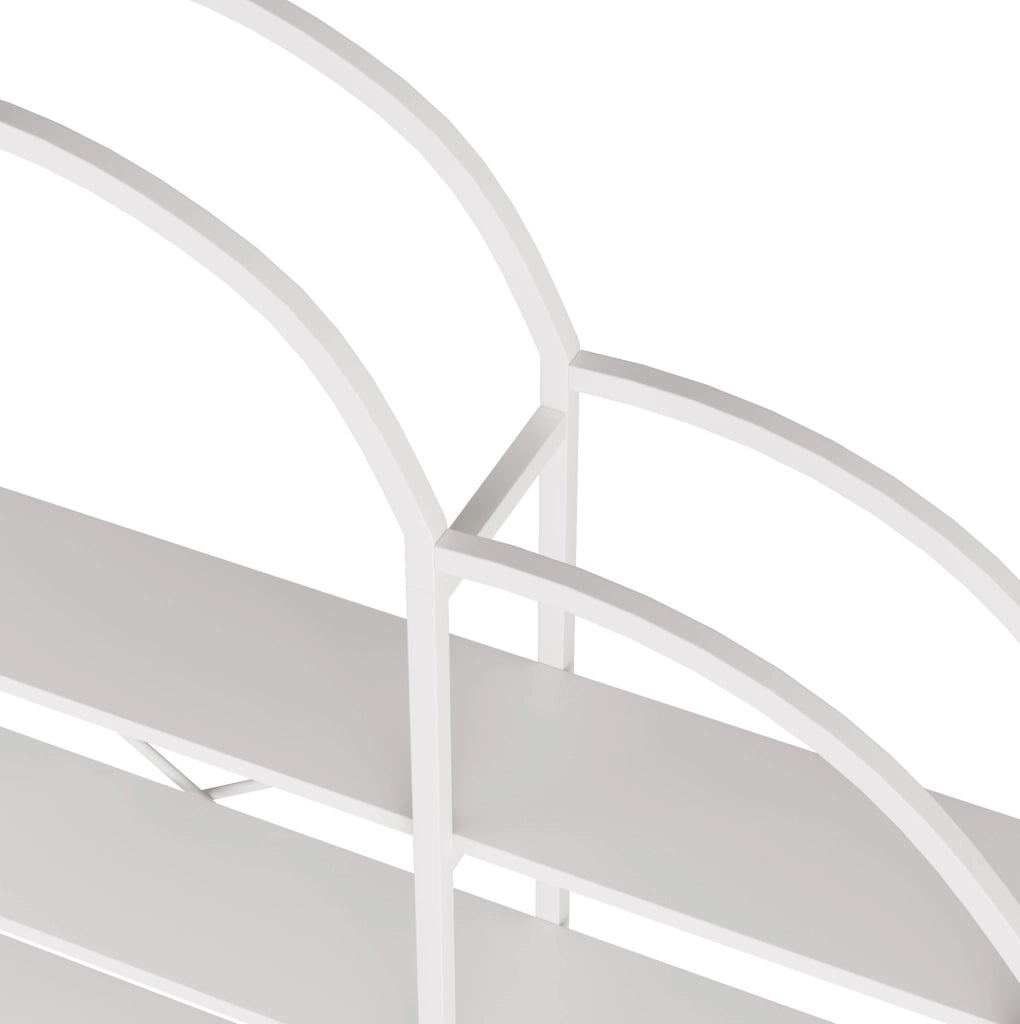 Scaffale moderno a 5 ripiani, bianco