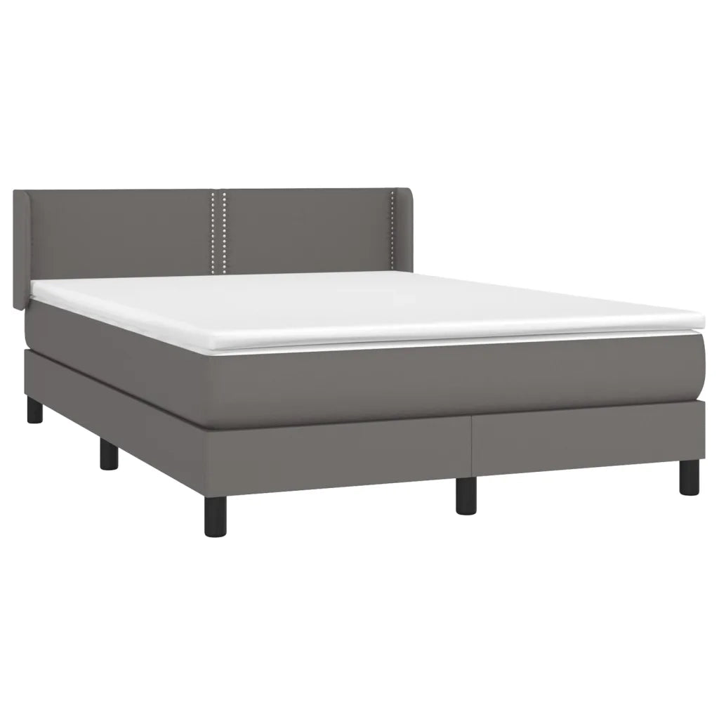 Giroletto a Molle con Materasso Grigio 140x200 cm in Similpellecod mxl 123535