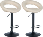 2er Set Barhocker Olinda Stoff schwarz