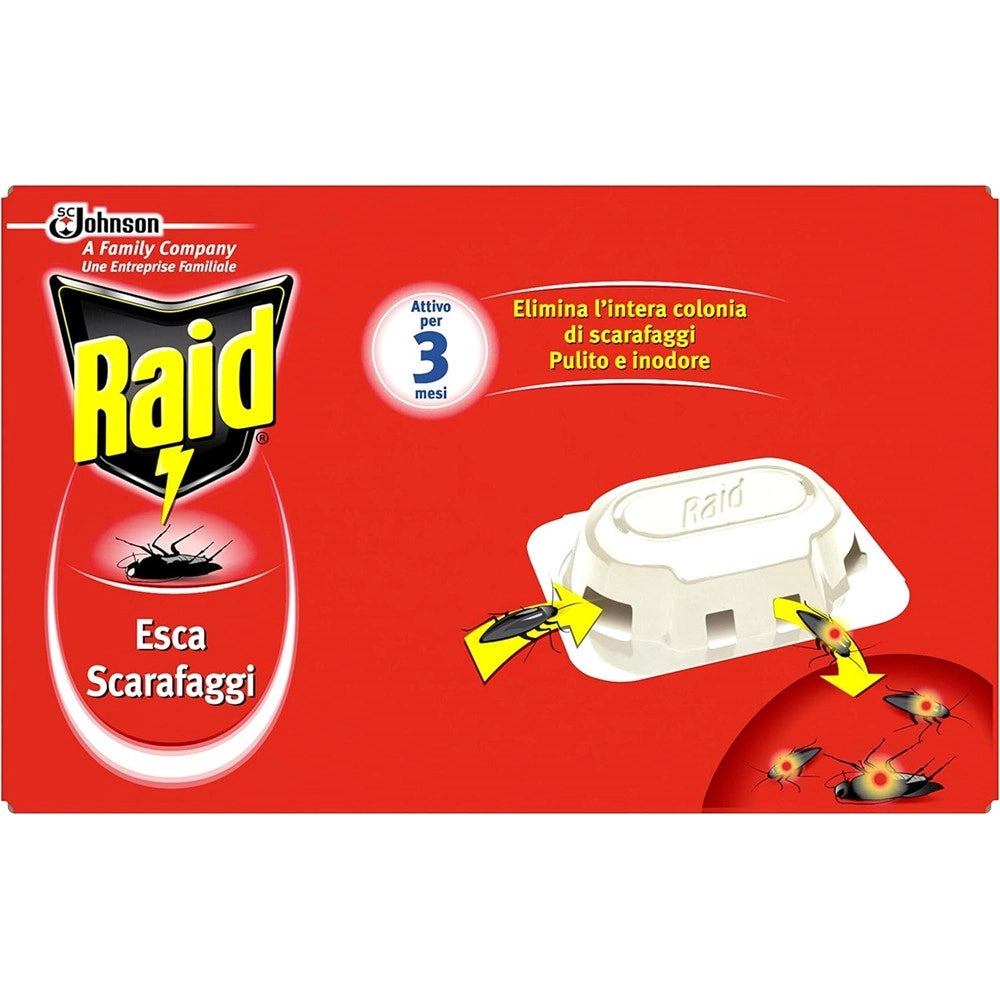 Trade Shop - Set 12pz Esca Scarafaggi Insetticida Inodore Interno/esterno Confezione Con 6 Esche 143759 -