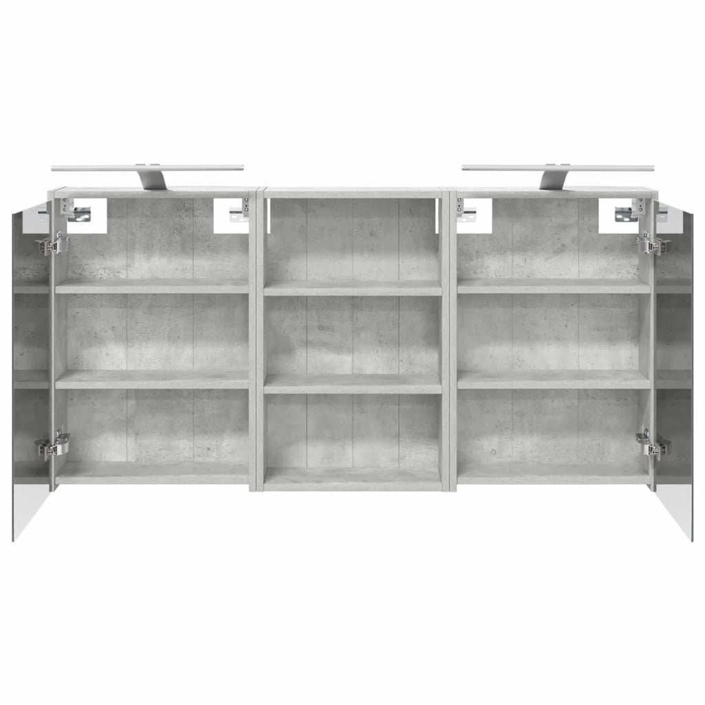Set di Armadi da Bagno con lo scaffale 3 pcs 126 x 16 x 62.5 cm