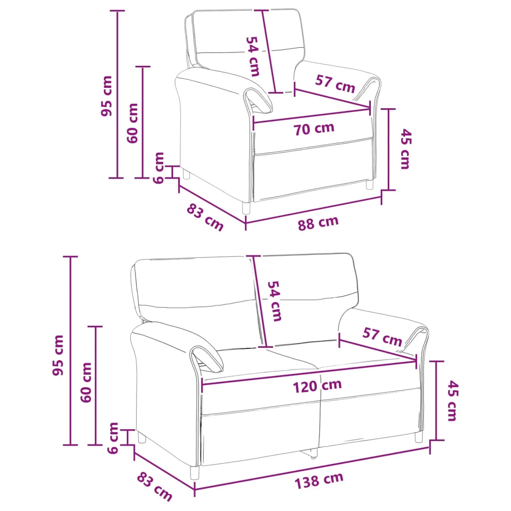 Set di divani 2 pz Verde Scuro Tessuto 3424848