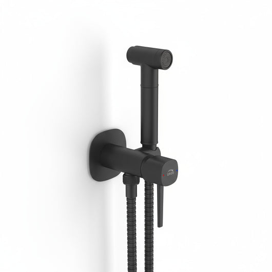 Set idroscopino bidet a incasso nera opaca con doccetta bidet – moderna, salvaspazio ed elegante