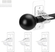 Sostegno tenda - clip per barra tenda - supporto barra tenda - camera da letto - soggiorno - plastica - 4 pezzi - trasparente - canna flessibile - viti.