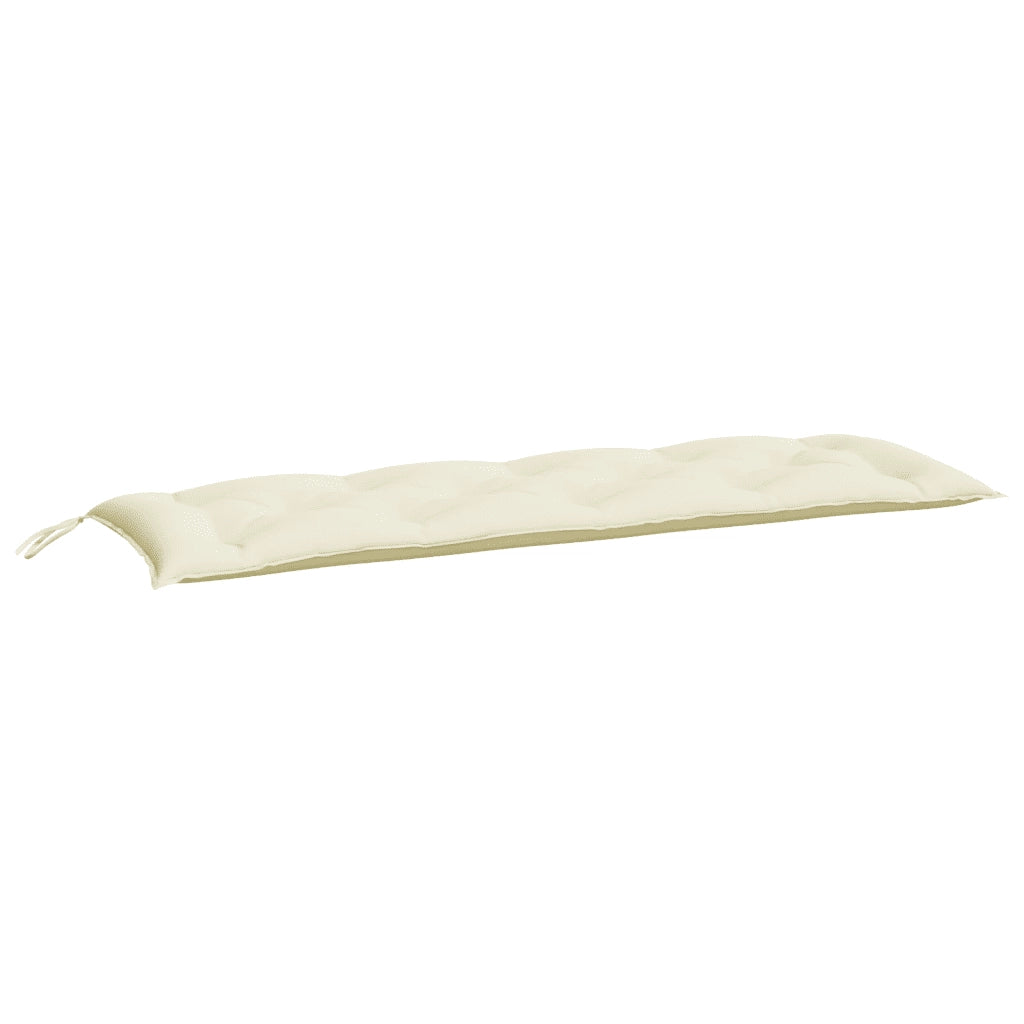 Cuscini Panca Giardino 2 pz | Cuscini per sedie Bianco Crema 150x50x7 Tessuto Oxford
