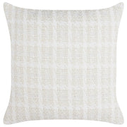 Cuscino decorativo cotone con motivo a quadri 45 x 45 cm Beige soggiorno camera da letto