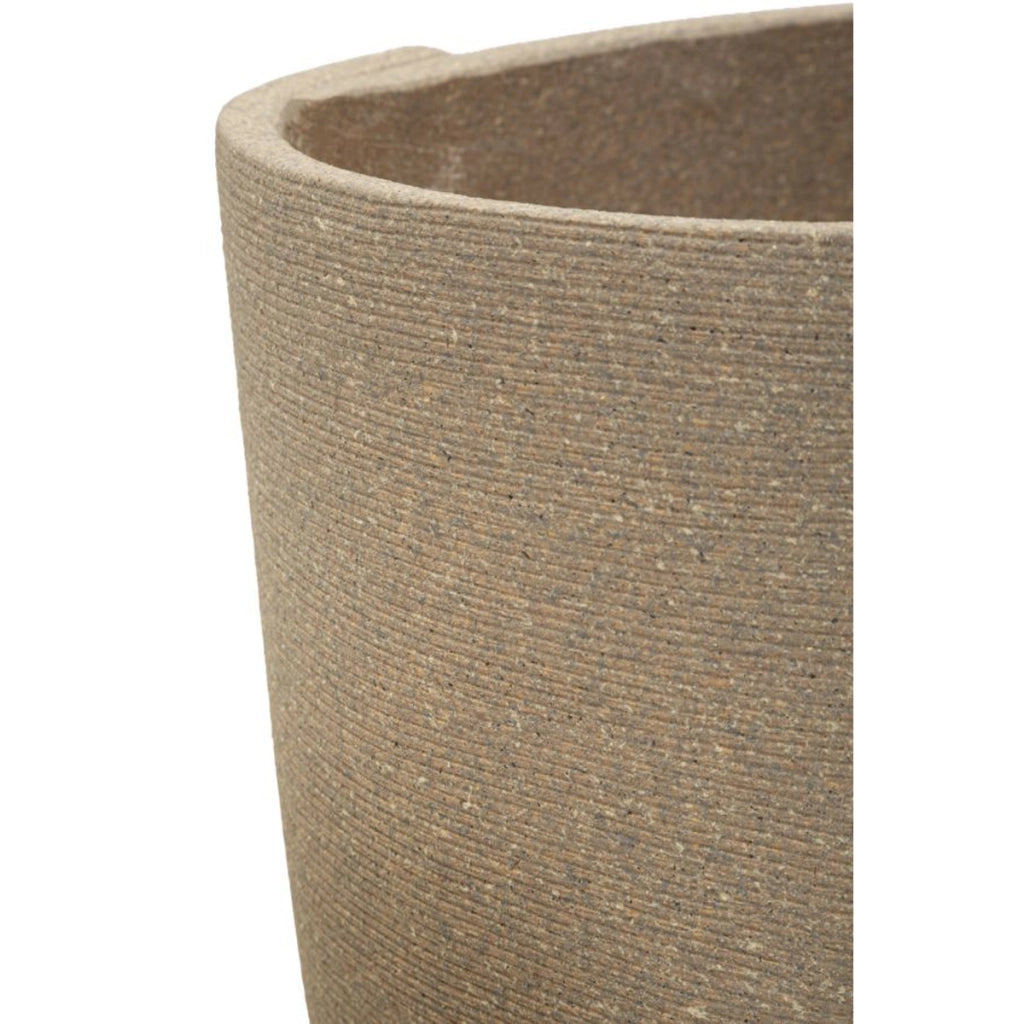 Set di 3 Vasi per Piante VKH1041, Grigio, Poliresina, 43x43x47 cm