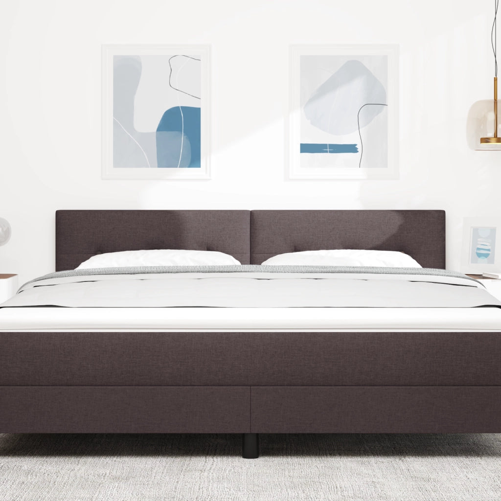 Testata LED  con bottoni trapuntati Marrone Scuro 90 cm Tessuto