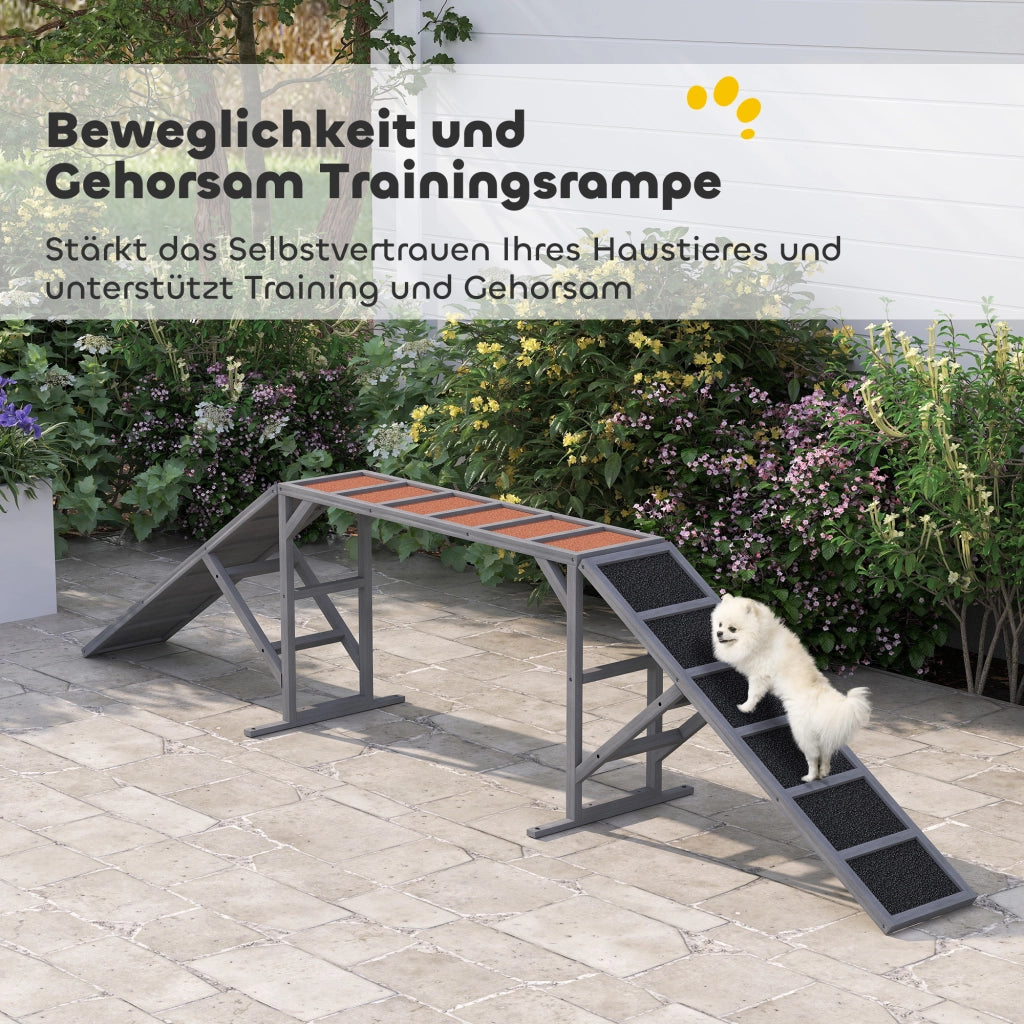 Ponte Agility per Cani ¨C zephmum ¨C Grigio 335x55x60 cm