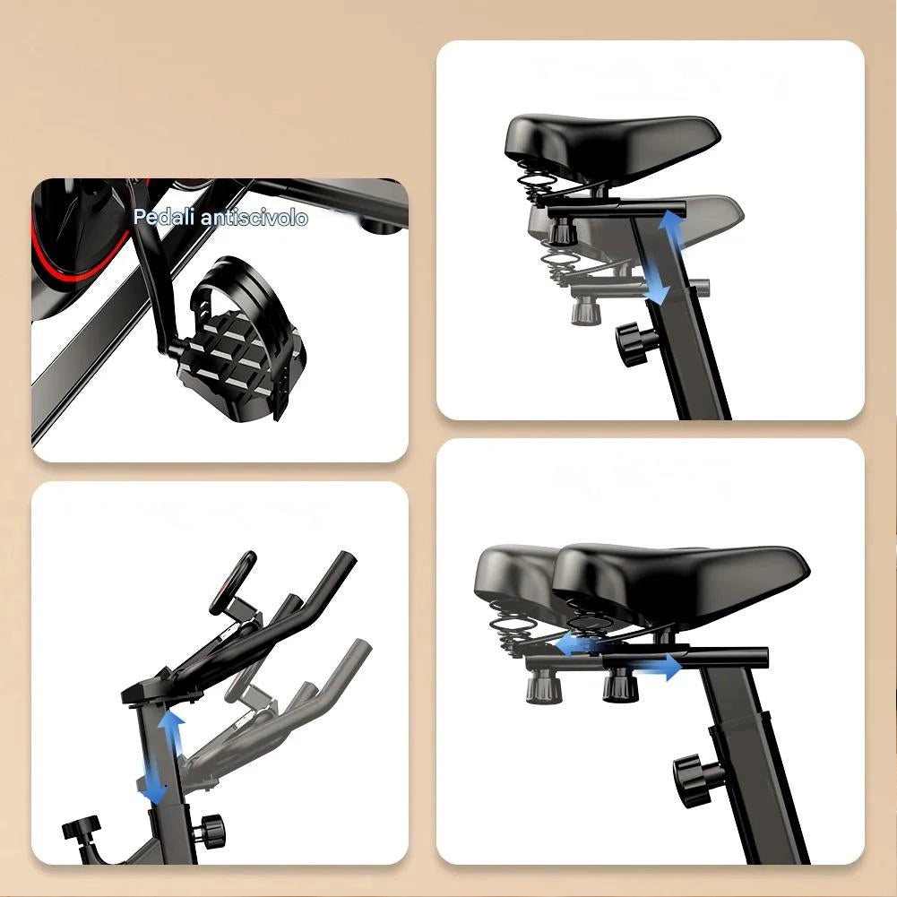 Spinning Bike Cyclette da Casa Regolabile Home Gym Palestra Fitness Allenamento