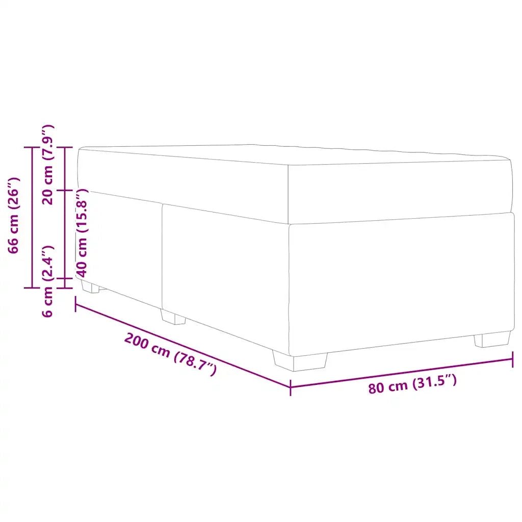 vidaXL Struttura del letto Blu 80 x 200 cm Tessuto