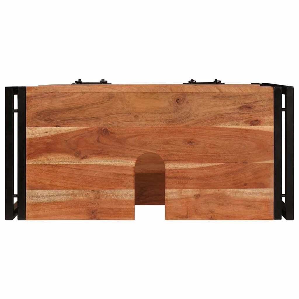 Mobiletto da toeletta moderno con cassetto 71 x 33 x 58 cm pratico ed elegante in ferro marrone 02_0058000