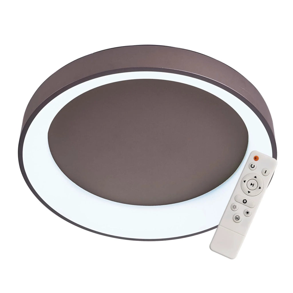 LÚZETE - FELICIANO 96W LAMPADA A SOFFITTO A LED DIMMERABILE MARRONE