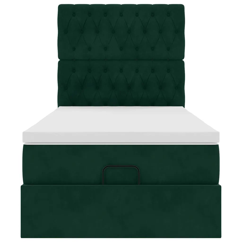 Struttura Letto Pouf con Materassi 80x200 cm Velluto 3313508