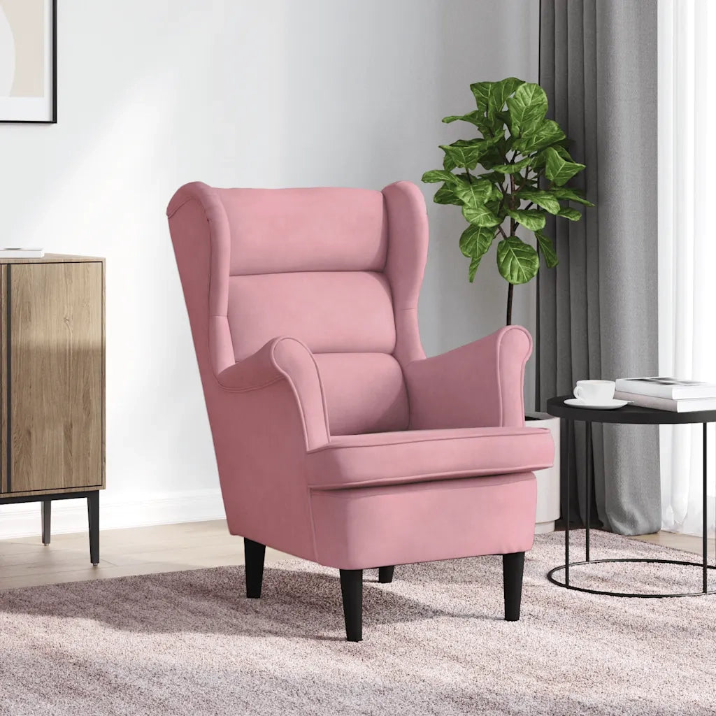 Poltrona Rosa in Velluto cod mxl 53340