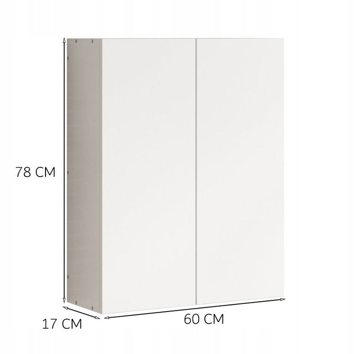 Mobile da Bagno Sospeso 60 cm 2 Ante Moderno e Salvaspazio