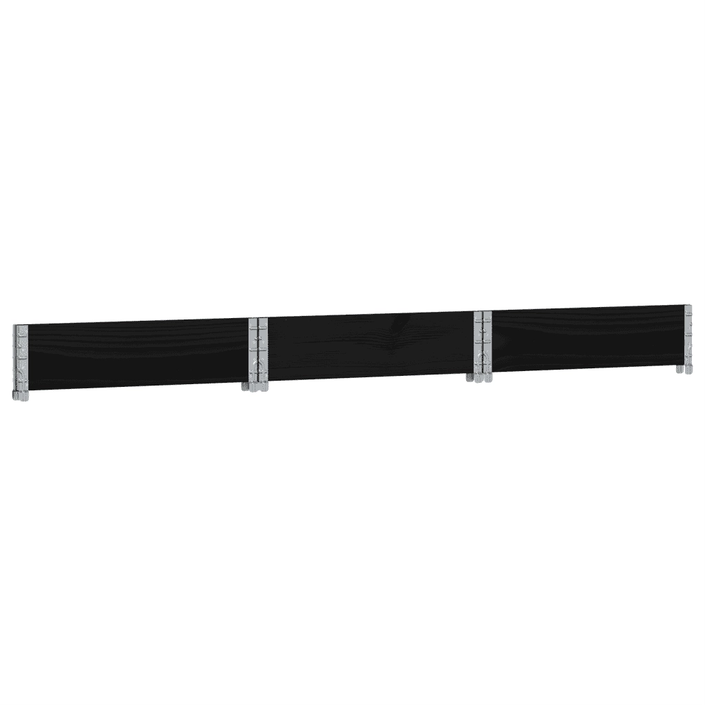 Fioriera Rialzata Esagonale Nera 160x160cm Legno di Pino