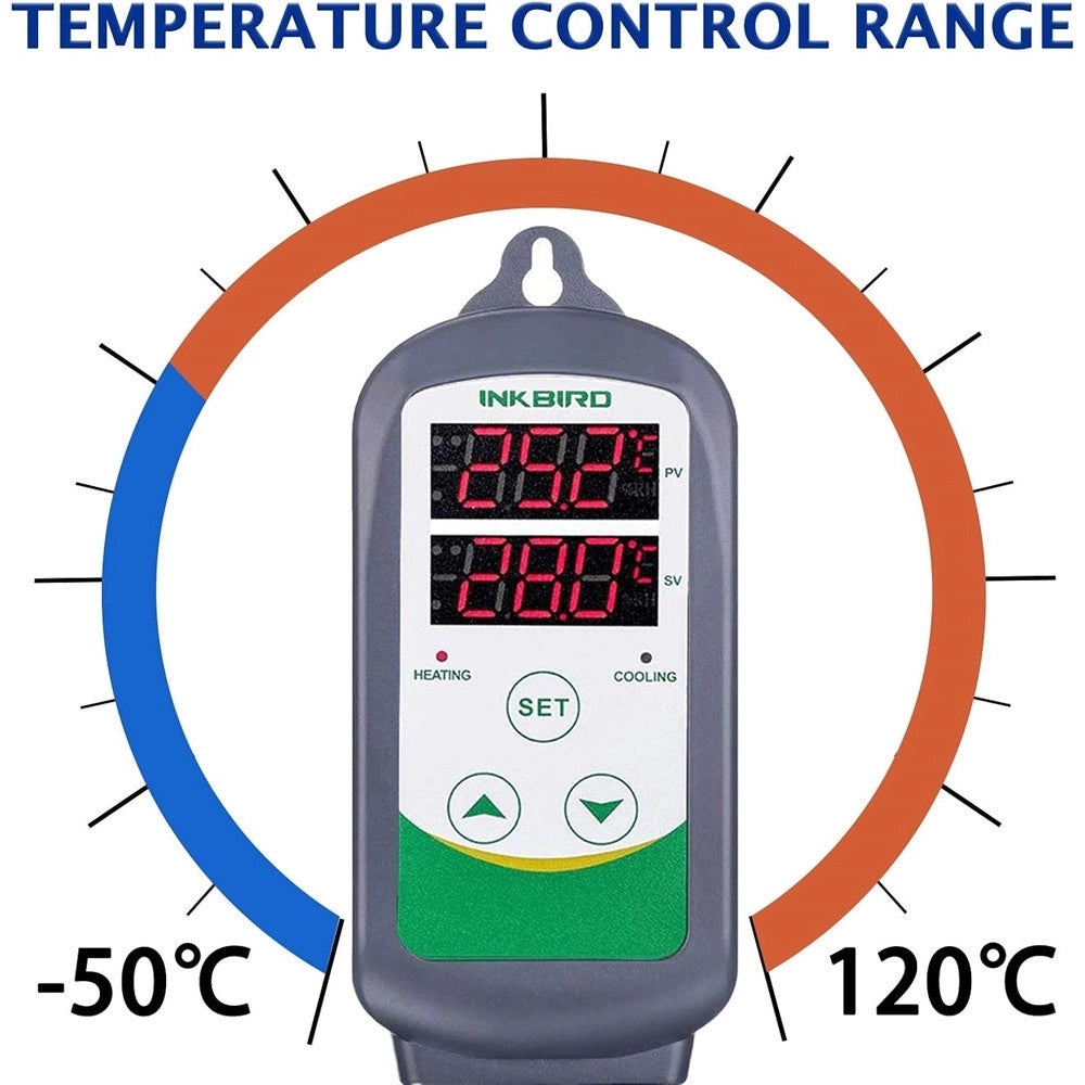 Trade Shop - Termoregolatore Digitale Termostato Controllo Temperatura Per Serra Itc-308 220v -
