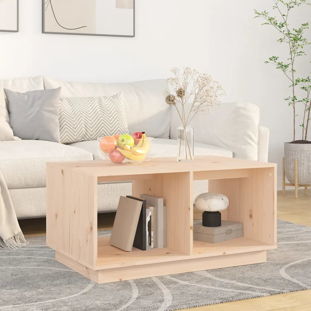 Tavolino da Salotto 80x50x40 cm Legno Massello di Pino 814434