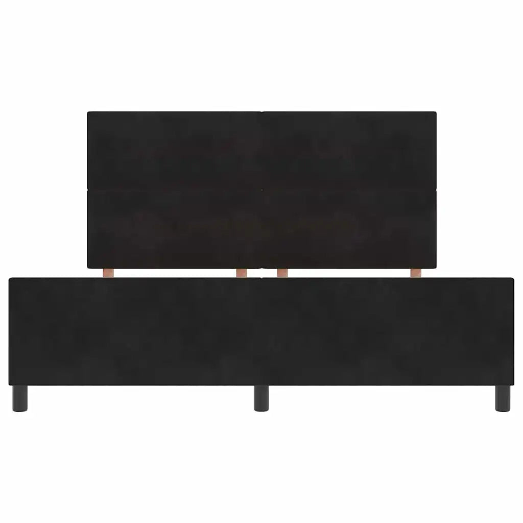 Letto a molle con testiera Nero 180 x 200 cm Velluto 3344959