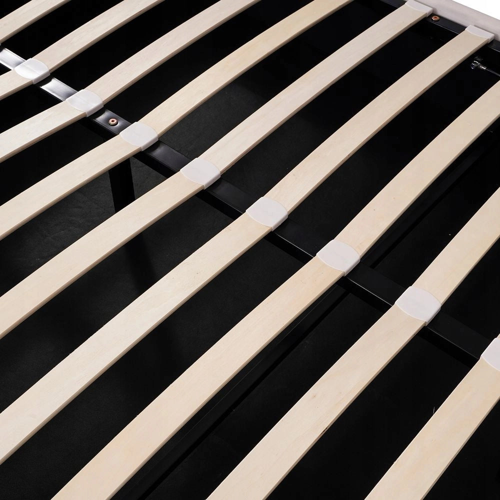 Letto con contenitore 140x200 - Xylo - Testiera regolabile idraulica colore crema