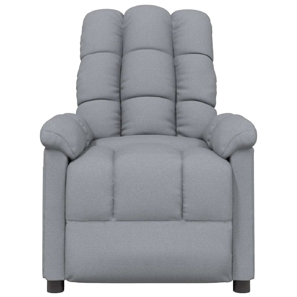 Divano Sedia-Poltrona Reclinabile in Tessuto Grigio Chiaro 171397