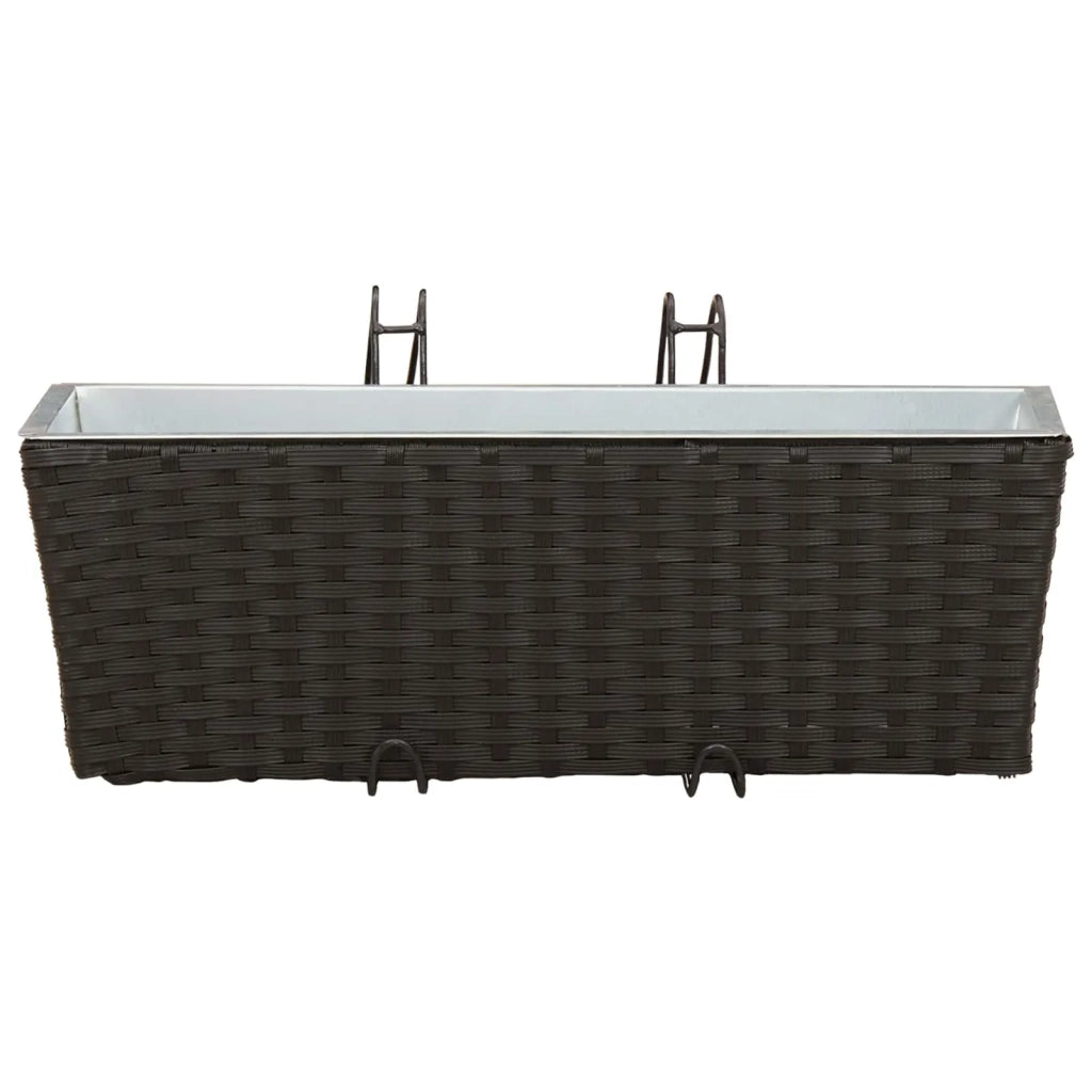 Ringhiera 2 pz Nero 50 x 17 x 17 cm Metallo CFW9782106