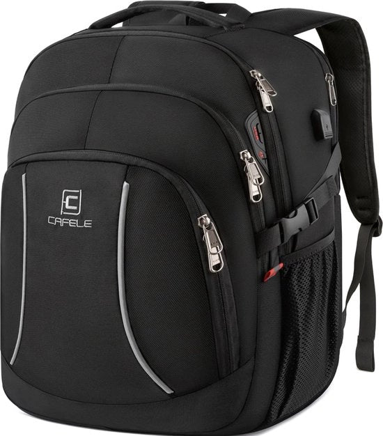 Zaino da 17,3'' per uso aziendale e scolastico con grandi borse acqua-resistenti, borsa da viaggio e borsa da lavoro con tasche USB e RFID per uomo/donna
