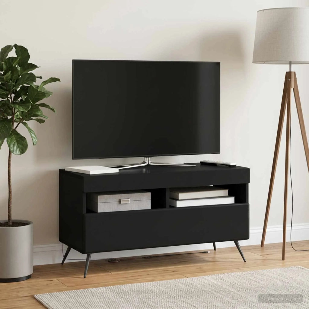 Mobile TV LED Nero Legno ingegnerizzato 897656