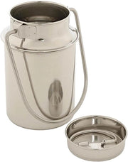 Ciotola per latte in acciaio inossidabile 2,5l - dispensatore di latte per caffè versatile - 22cm di altezza