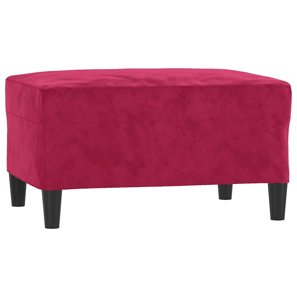 Set di Divani 4 pz con Cuscini Rosso Vino in Velluto 3202204