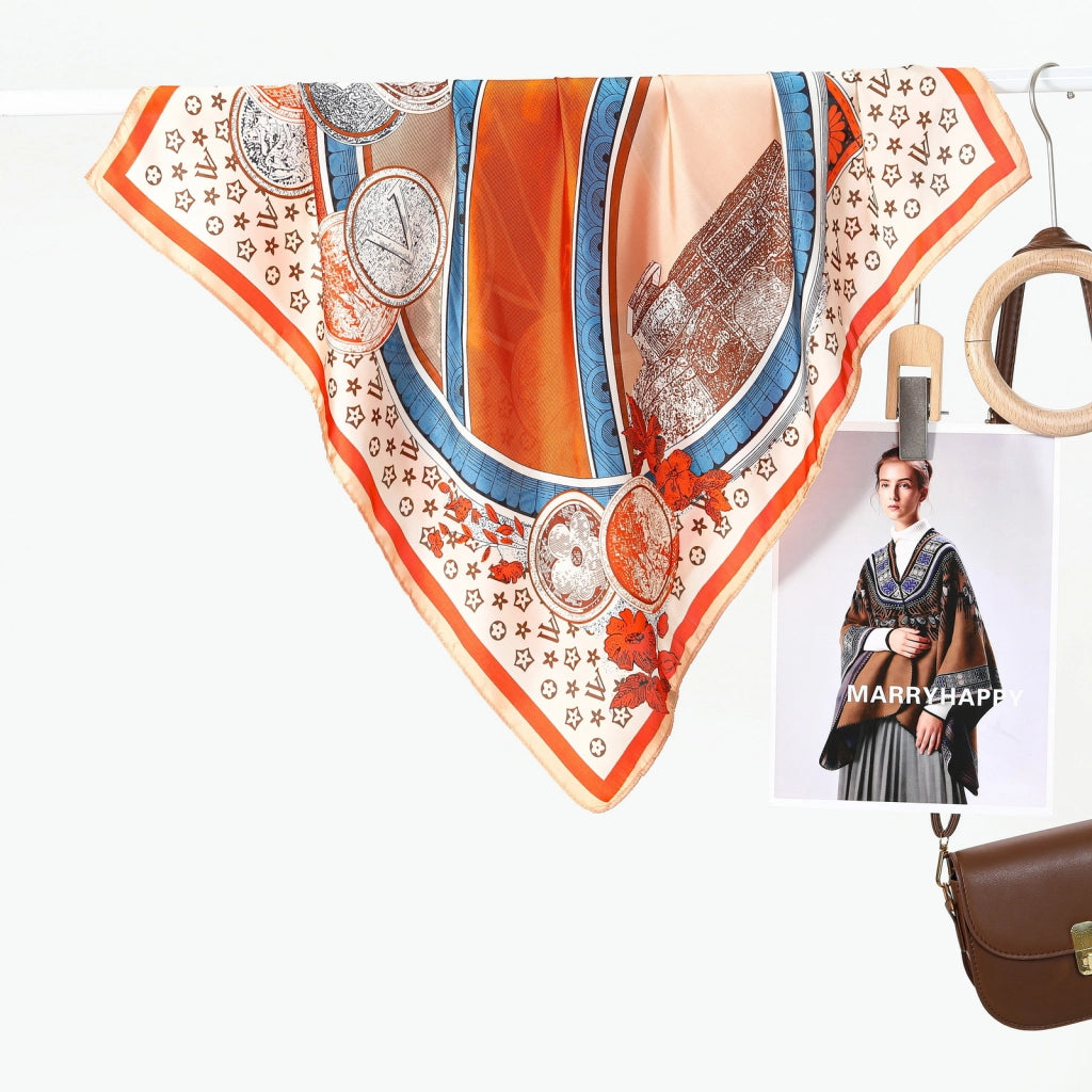 Sciarpa vintage da donna in seta