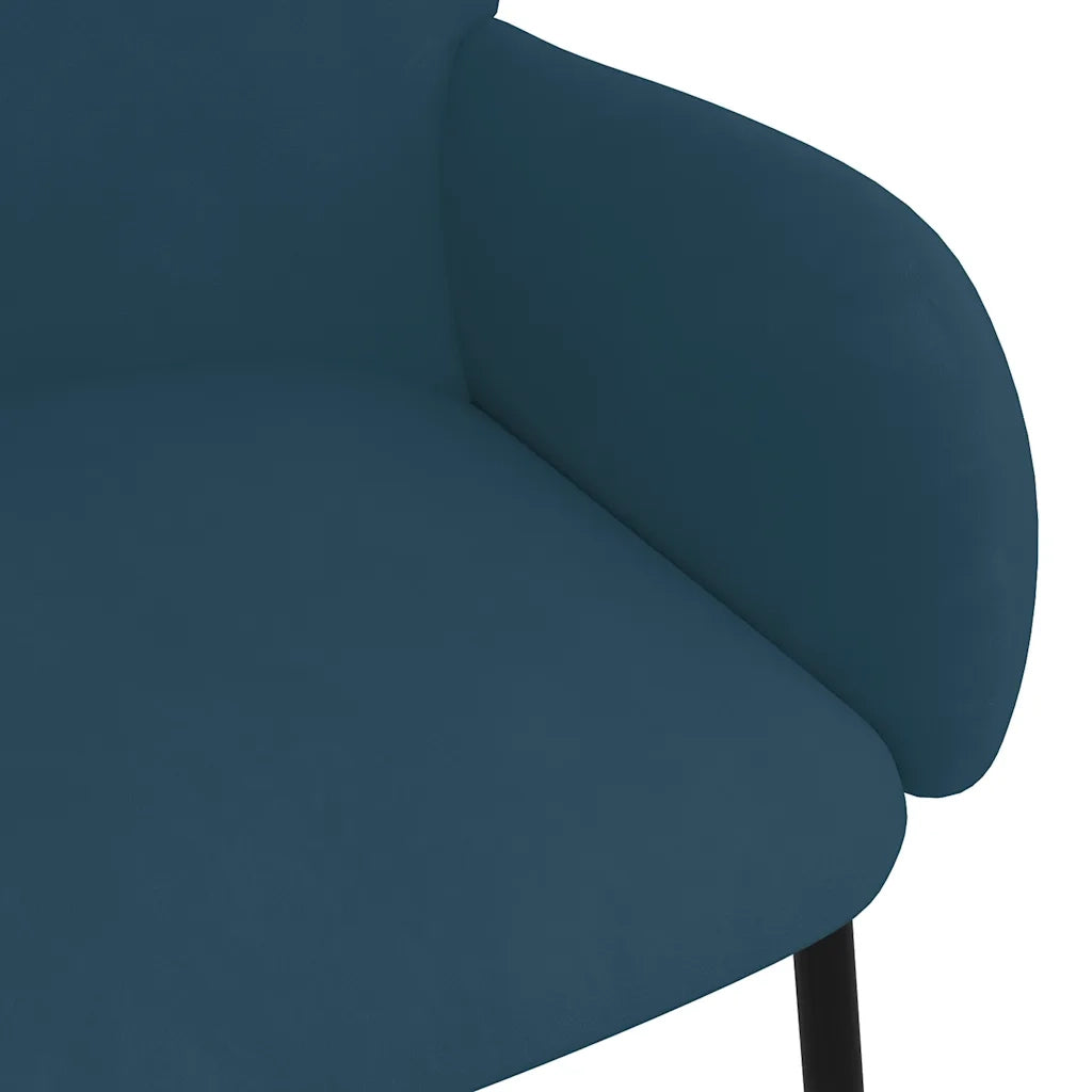 Sedie da Pranzo 2 pz Blu in Velluto cod mxl 10156