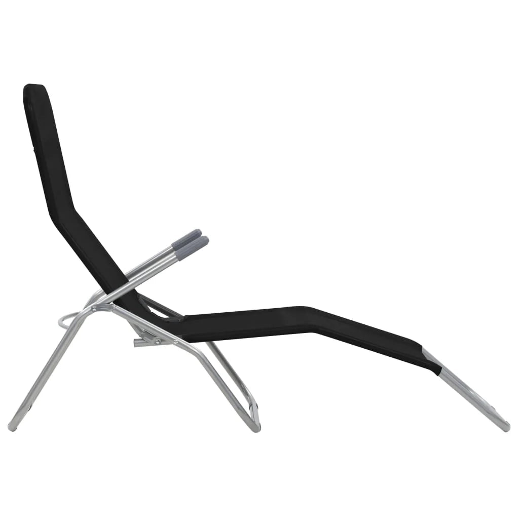 Sdraio pieghevoli 2 pezzi Textilene nero 02_0011951