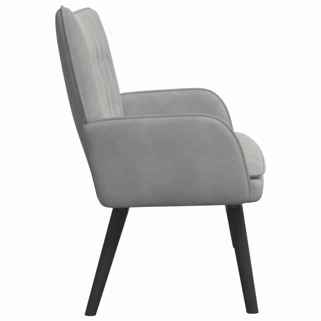Sofa a Due Posti Grigio chiaro 115 x 61 x 87 cm Velluto 42028913